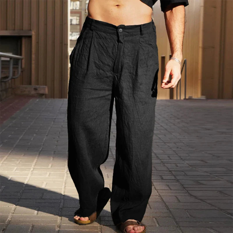 Martial | Pantalon de lin à jambe large pour hommes - Image 11