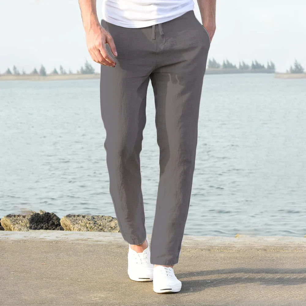 Cédric | Pantalon homme en coton et lin - Image 2