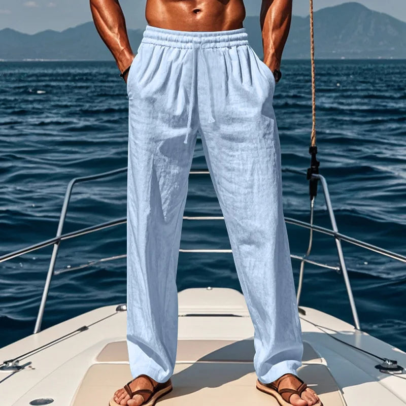 Clément | Pantalon de lin confortable et décontracté pour un style estival sans effort - Image 3