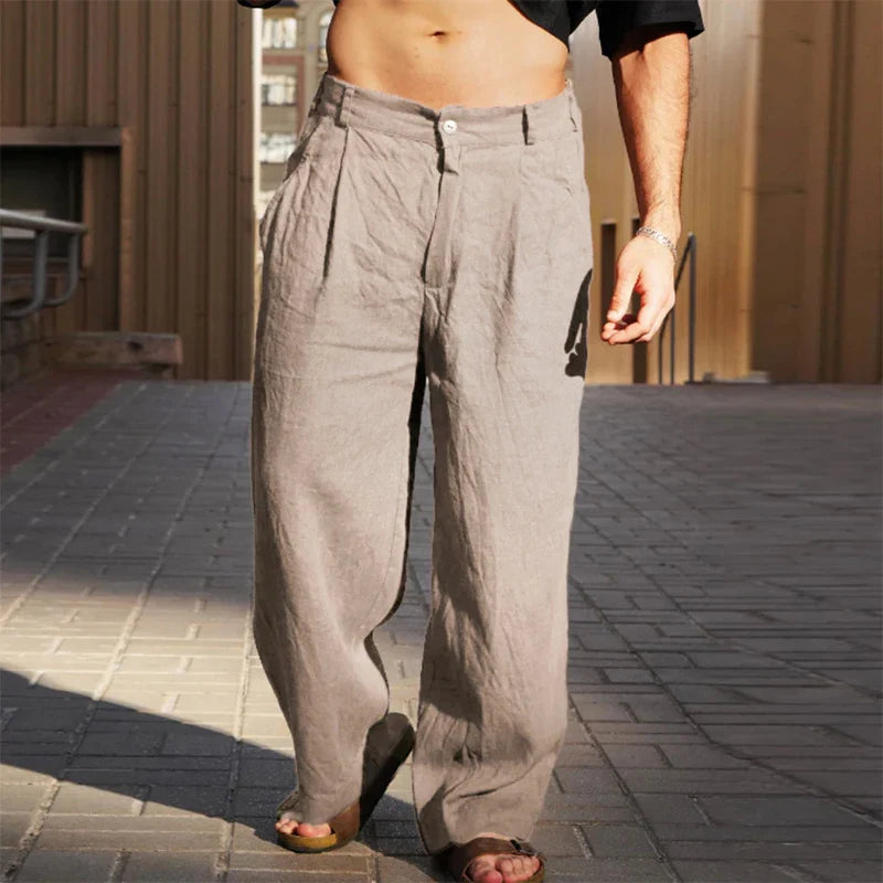 Martial | Pantalon de lin à jambe large pour hommes - Image 10