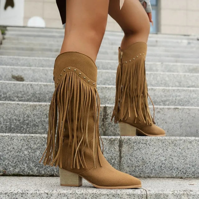 Margot | Bottes Western Femme à Franges Montantes - Image 6