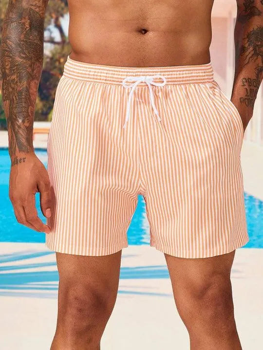 Couture-moda | Maillot de bain rayé à séchage rapide pour hommes - Image 6