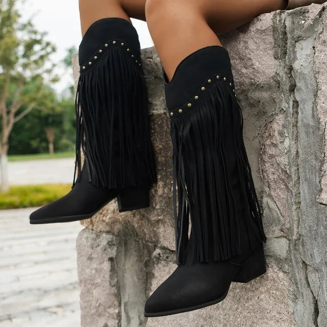 Margot | Bottes Western Femme à Franges Montantes - Image 5