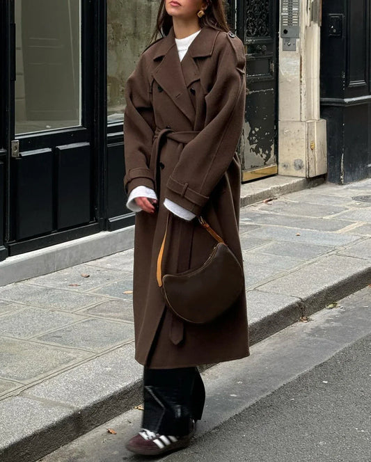 Safa | Manteau croisé ceinturé pour femme - Image 2