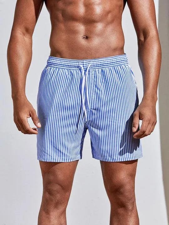 Couture-moda | Maillot de bain rayé à séchage rapide pour hommes - Image 5