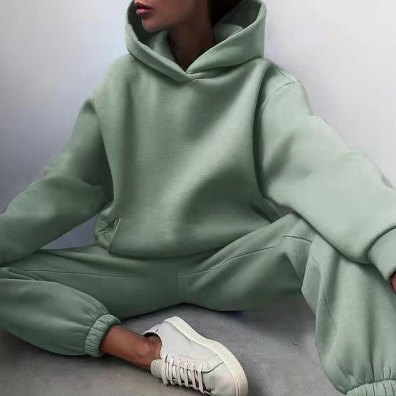 Mirella | Ensemble de survêtement pour femme avec sweat à capuche oversize - Image 4