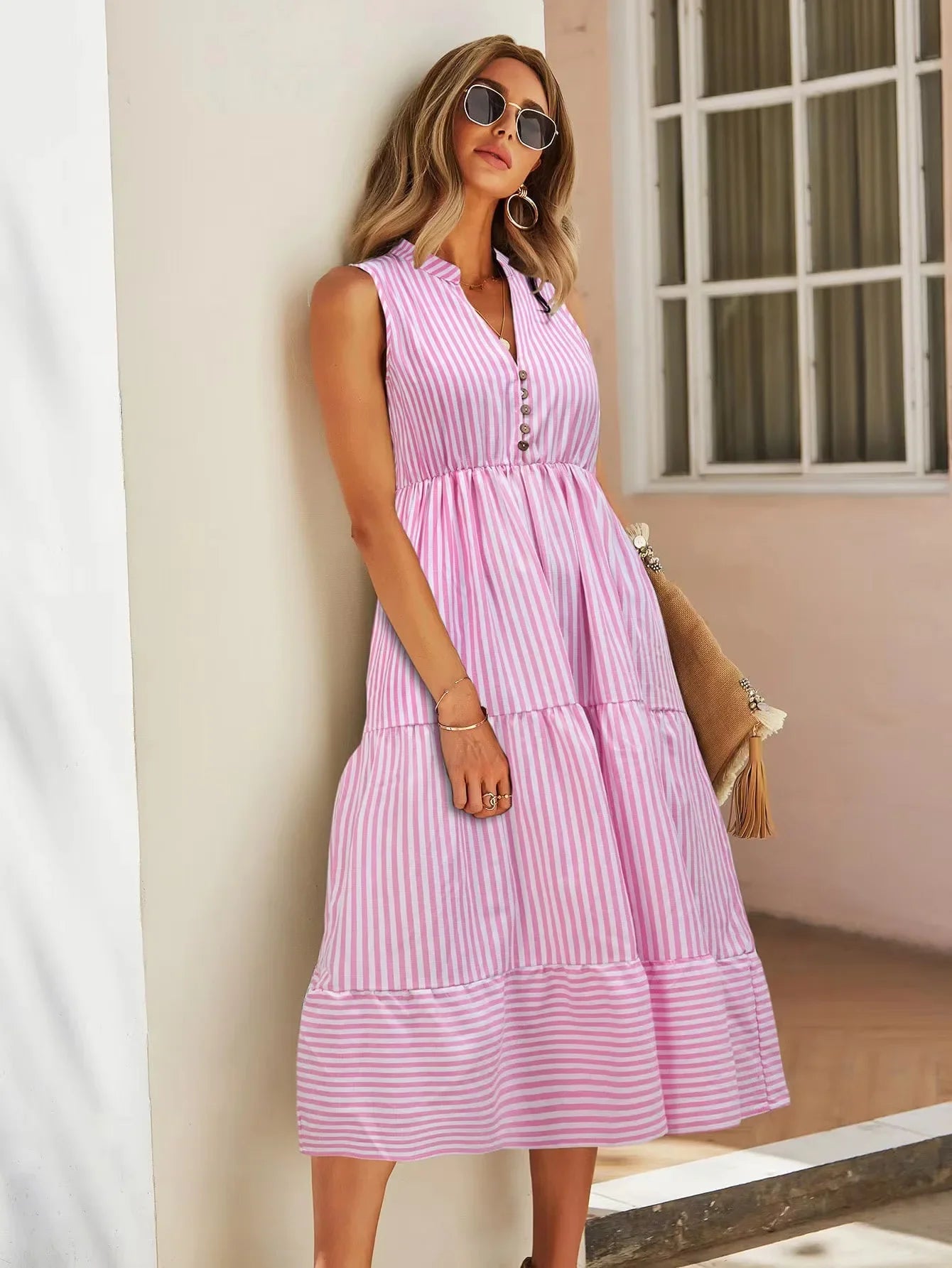 Capucine | Robe sans manches rayée élégante pour l'été - Image 4