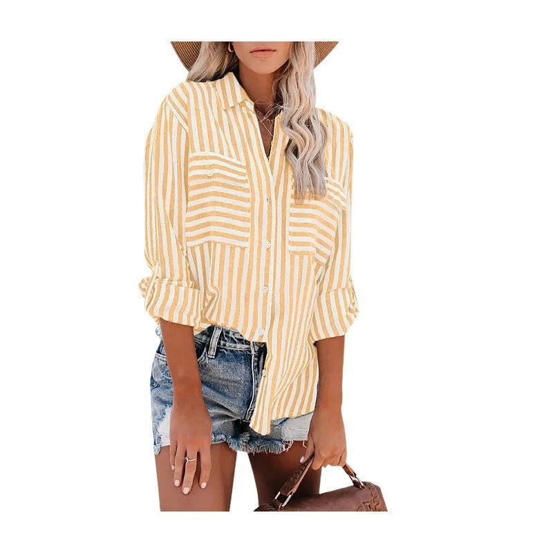 Claire | Chemisier oversize rayé stylé pour femmes - Image 10