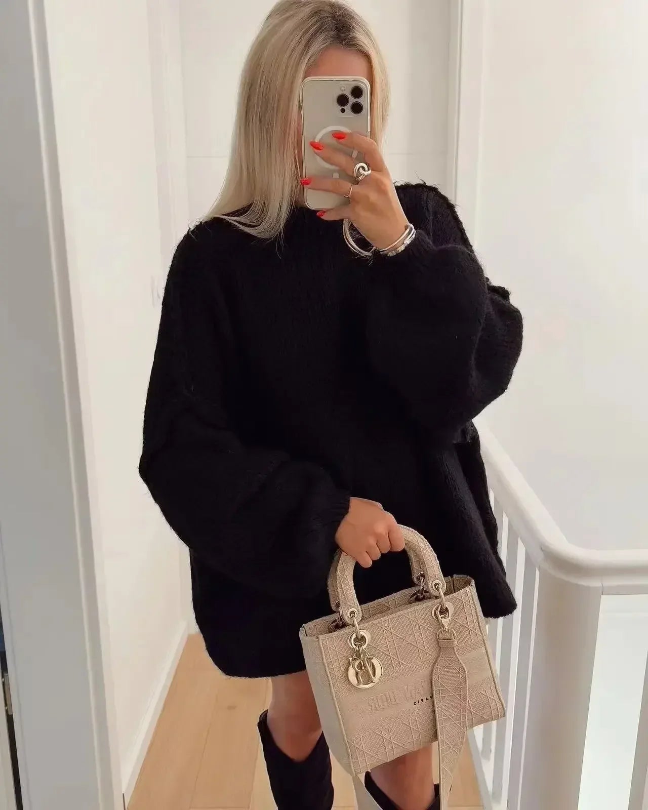 Philippine | Robe Pull Femme Oversize en Tricot - Image 4