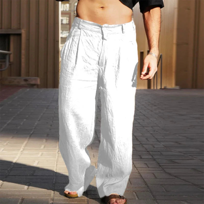 Martial | Pantalon de lin à jambe large pour hommes - Image 8