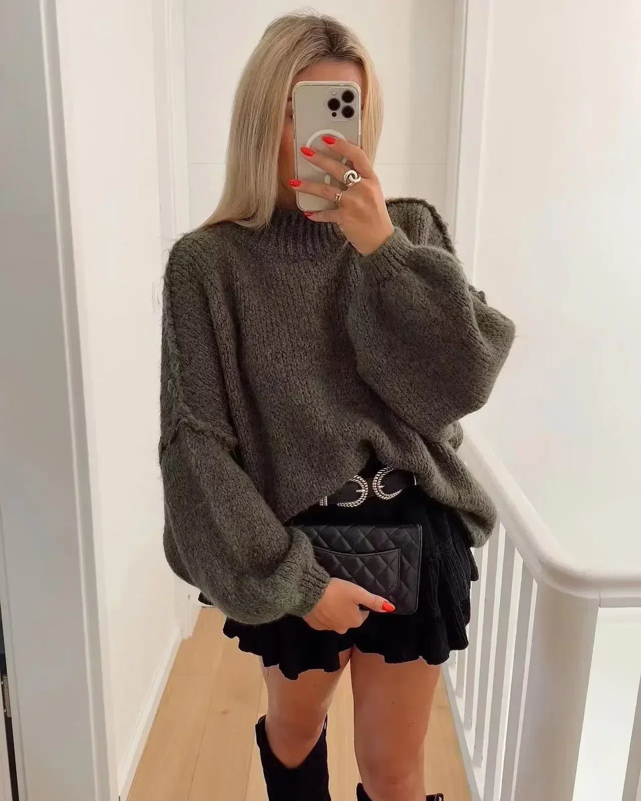 Philippine | Robe Pull Femme Oversize en Tricot - Image 3