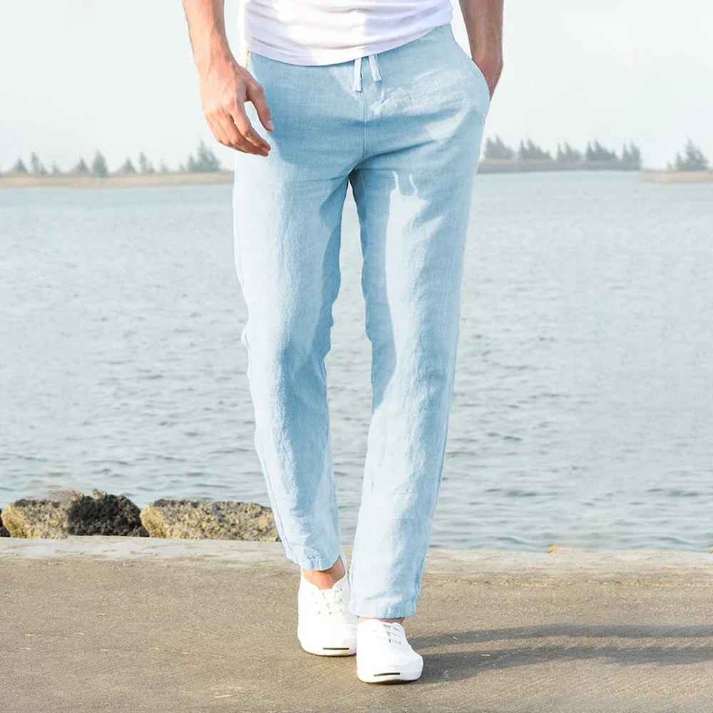 Jean-claude | Pantalon de lin à coupe décontractée pour hommes - Image 3