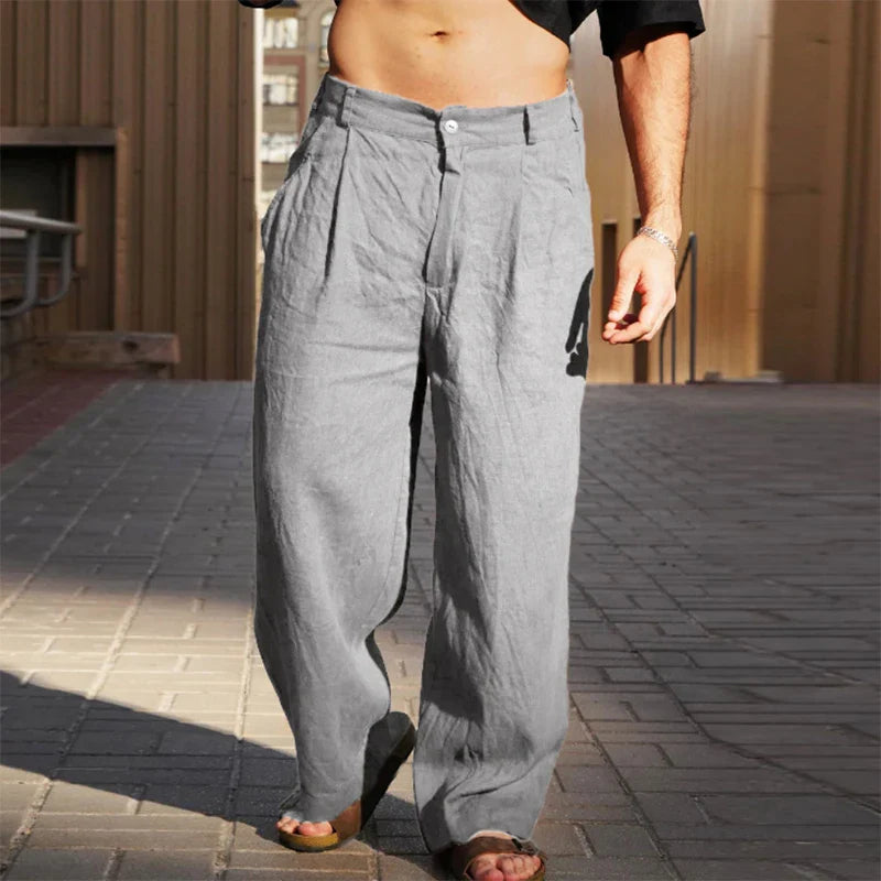Martial | Pantalon de lin à jambe large pour hommes - Image 6