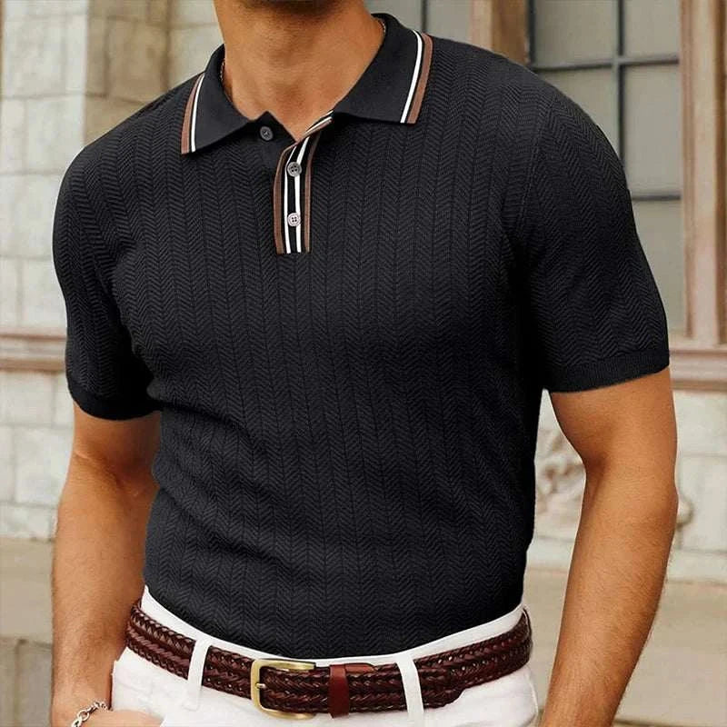 Gautier | Polo d'été confortable pour hommes - Coupe régulière - Paris Project - Tricot élégant - Image 7