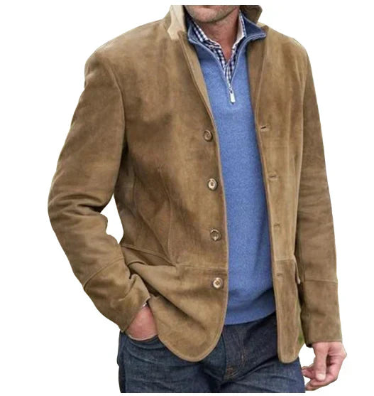 Raphaël | Veste classique en daim pour hommes - Image 3