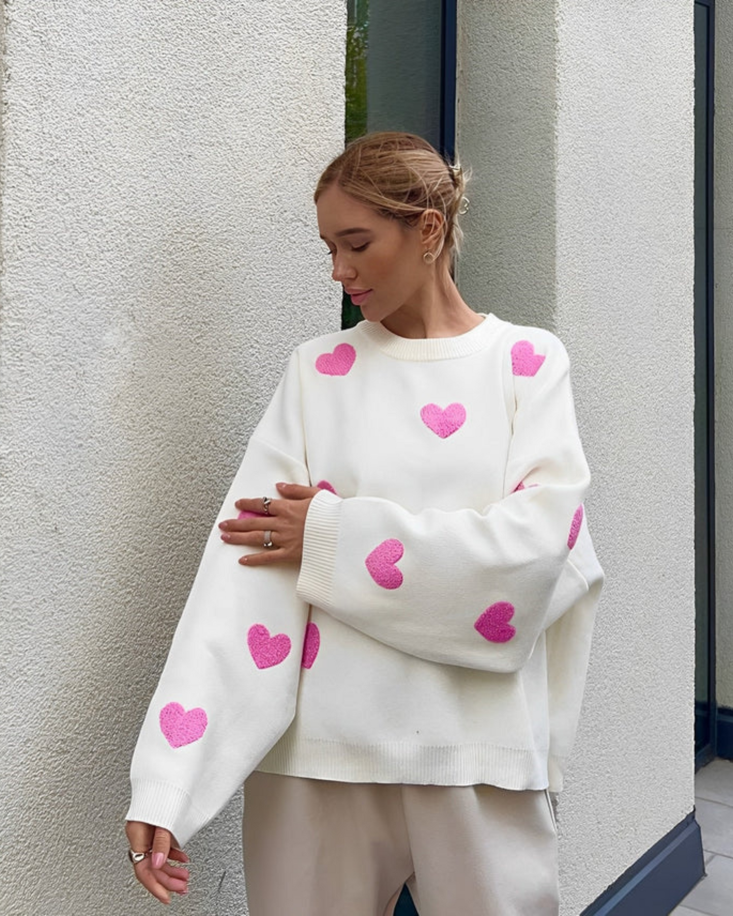 Édith | Pull ample à col rond pour femme - Image 9