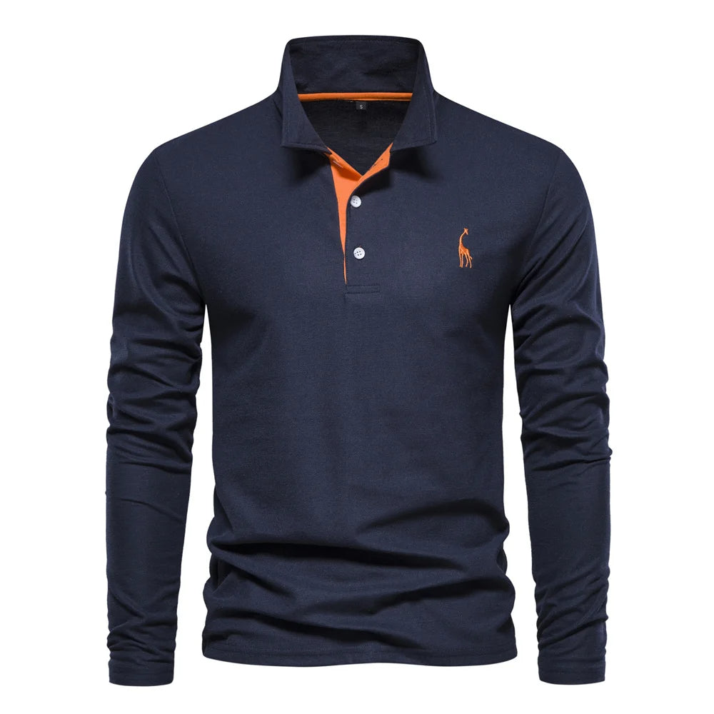 Loucas | Polo à Manches Longues Boutonné pour Homme - Image 8