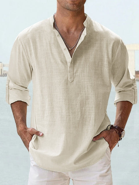 Zouhair | Chemise décontractée en lin pour hommes - Légère et respirante - Image 7