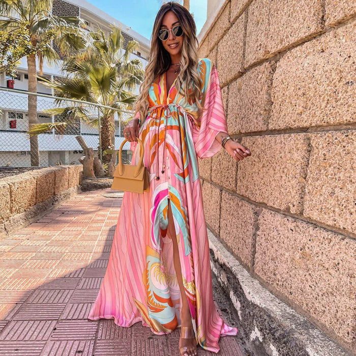 Laïla | Robe longue colorée pour l'été - Image 1