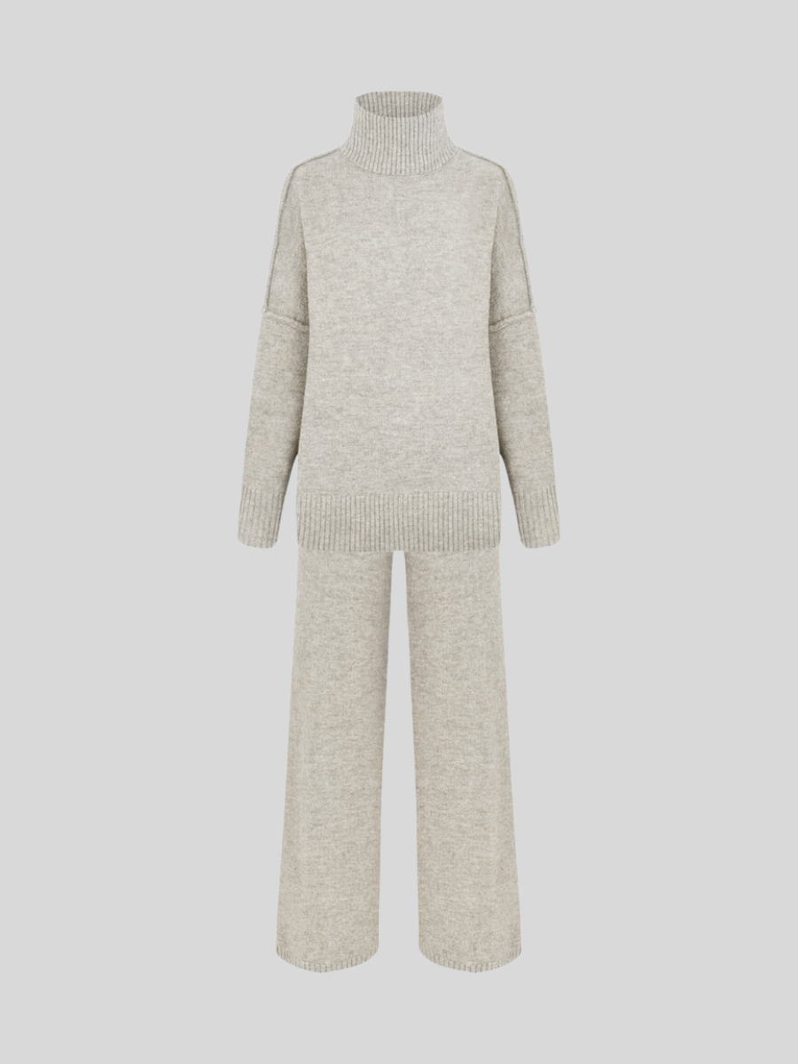 Romy | Ensemble Pantalon et Col Roulé Oversize Femme - Image 13