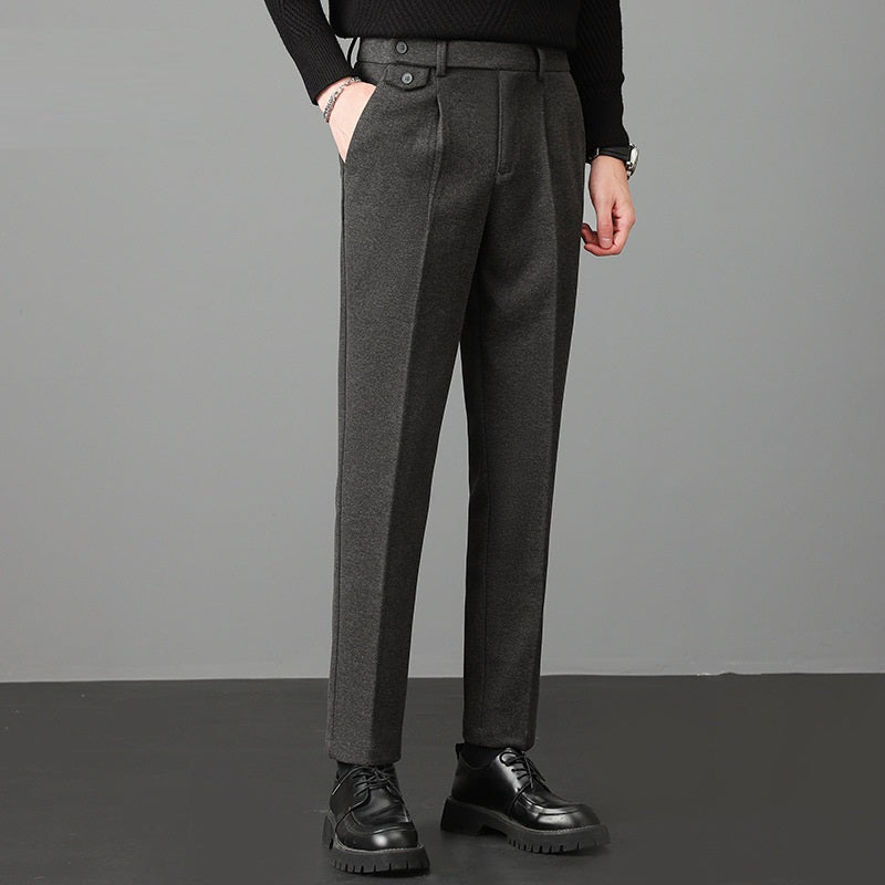 Jacques | Pantalon de costume homme à plis coupe droite - Image 4