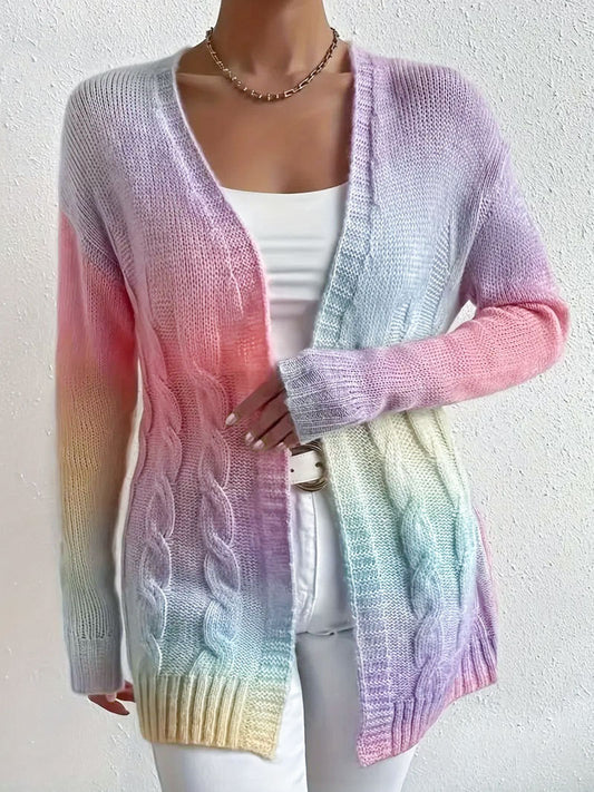 Agnes | Dame Kabelstrikket Åben Cardigan - Image 2