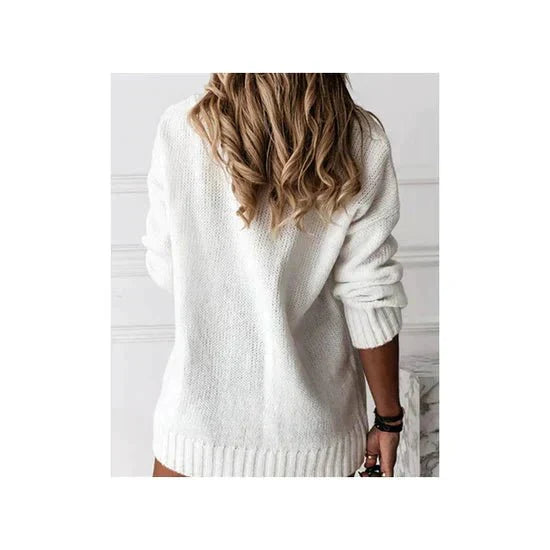 Lila | Pull ample à col en V pour femme - Image 7
