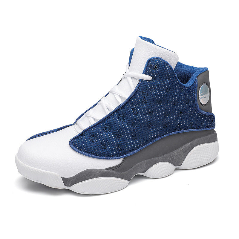 Åndbare high-top basketball-sneakers til mænd med stødabsorbering og skridsikker gummisål