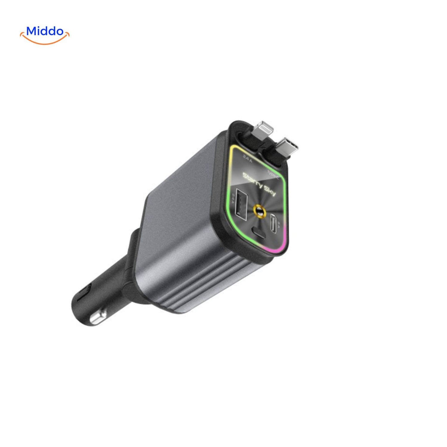 AutoCharge™ 120W | 4-i-1 Oplader, Super Hurtig, RGB Stjernehimmel!