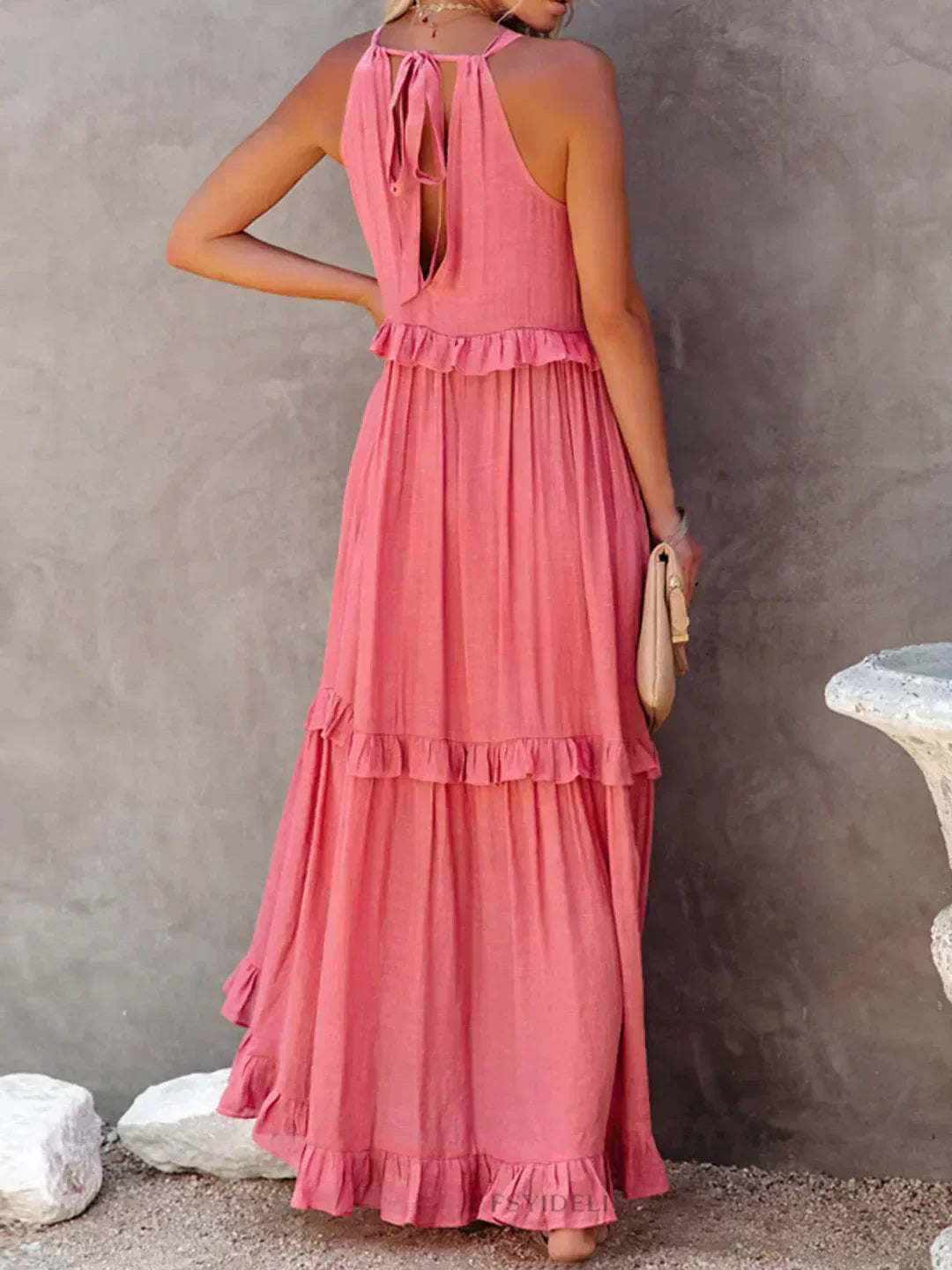 Brigitte | Robe sans manches élégante à bordures à volants pour toutes les occasions - Image 9