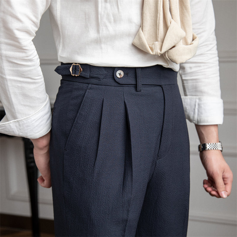 Nathanaël | Pantalon plissé taille haute pour homme - Image 3