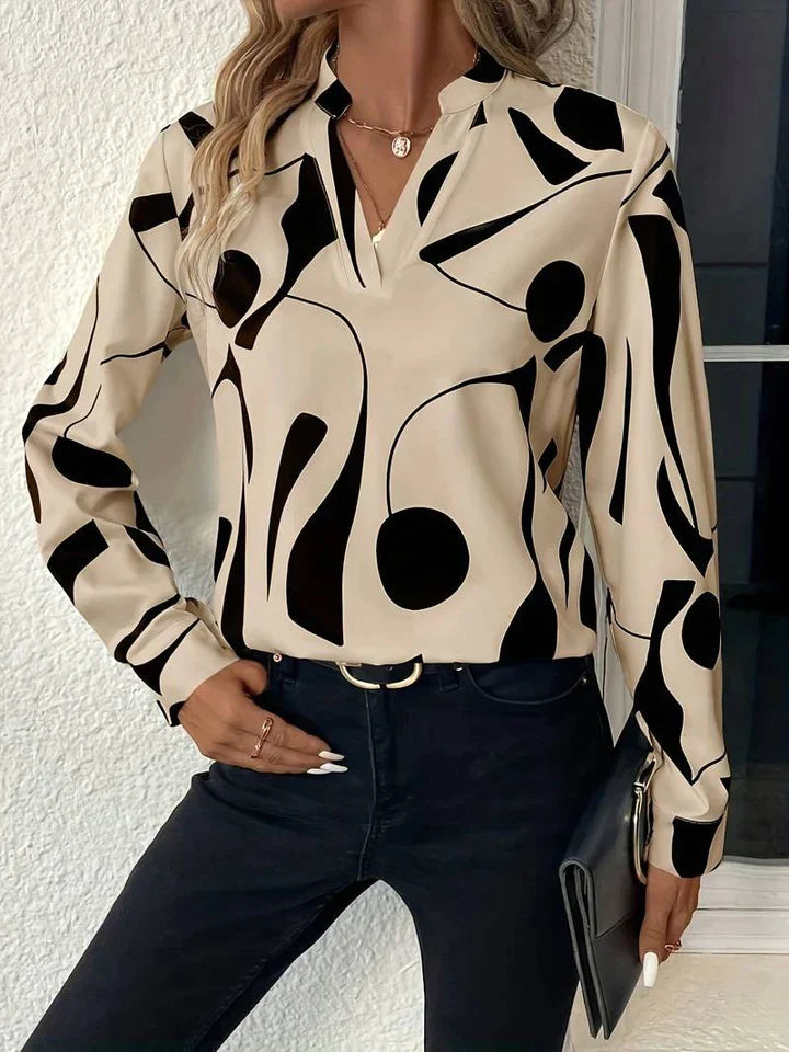 Tania | Chemisier Imprimé à Manches Longues pour Femme - Image 1