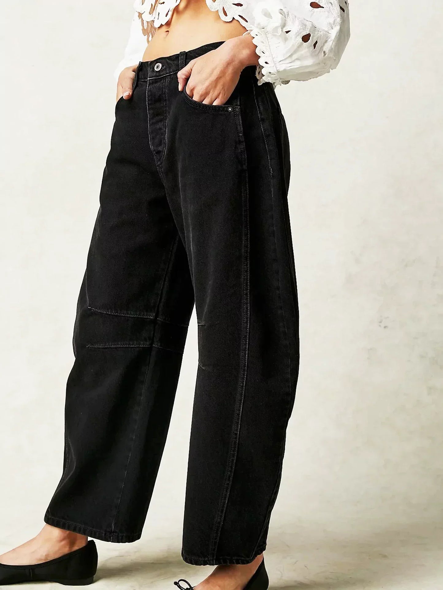Émilie | Pantalon large taille haute pour femme - Image 5