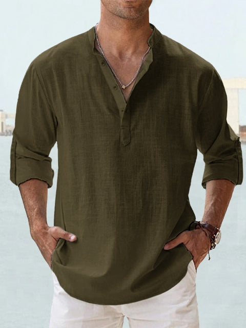 Zouhair | Chemise décontractée en lin pour hommes - Légère et respirante - Image 12