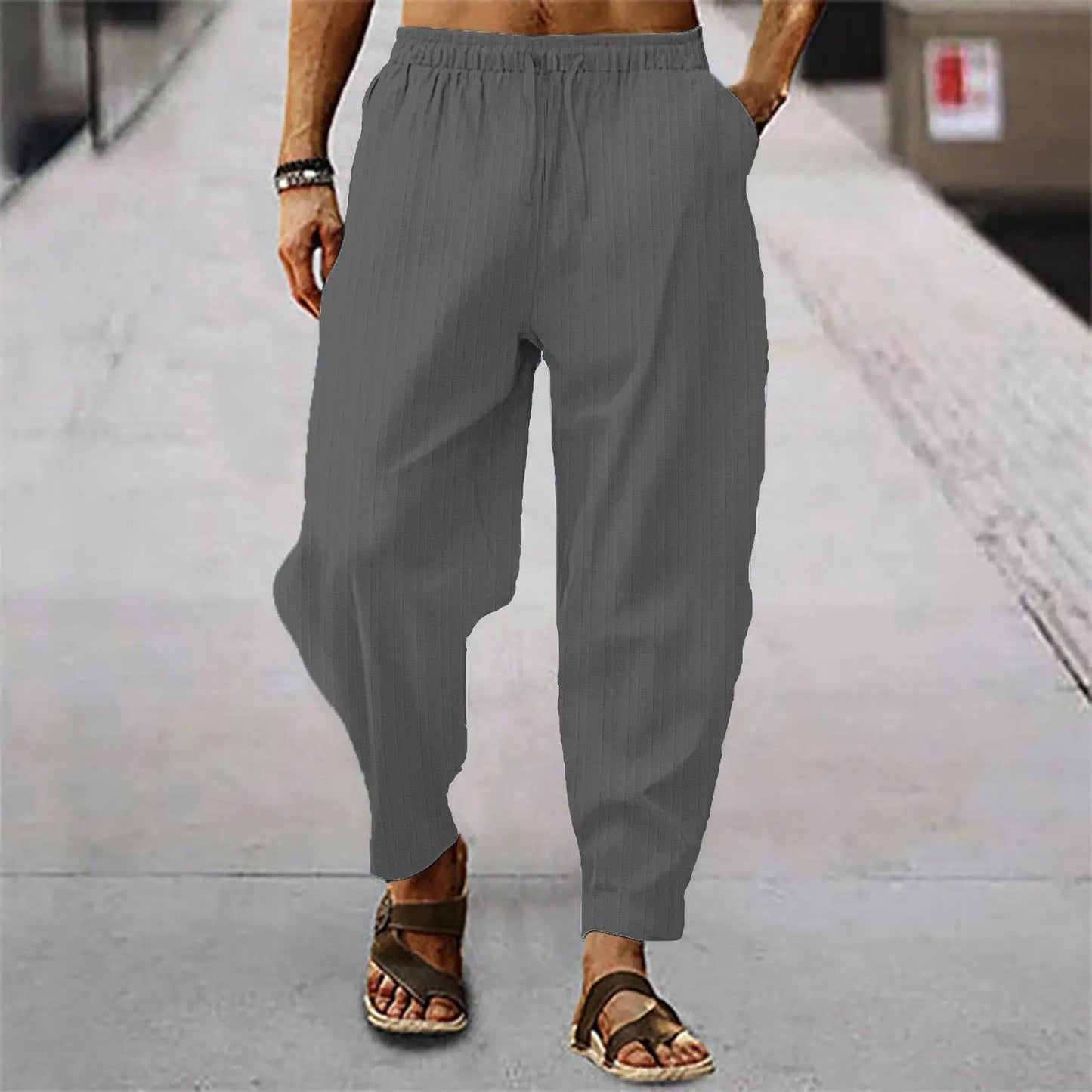 Thierry | Pantalon confortable en coton et lin pour hommes - Image 9