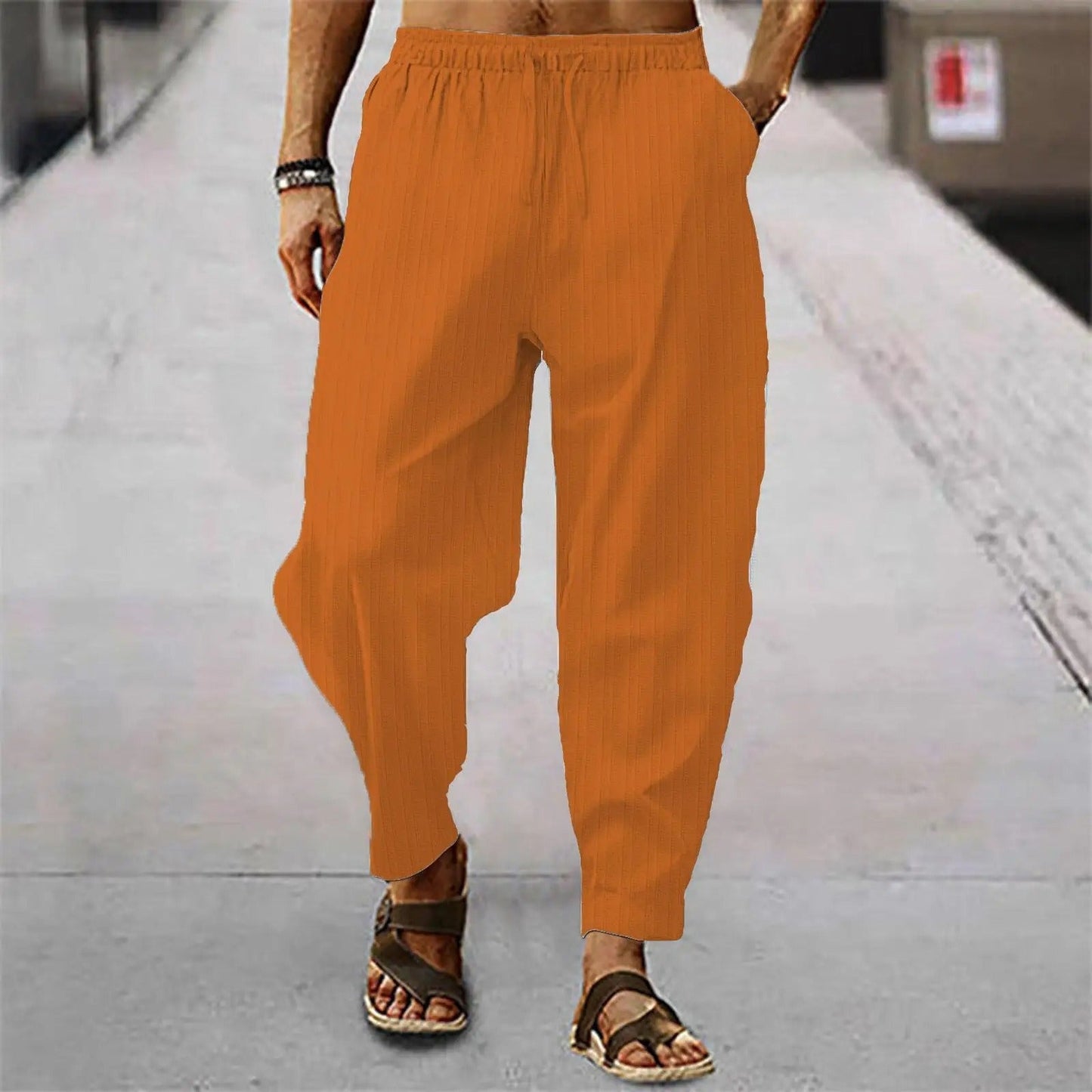 Thierry | Pantalon confortable en coton et lin pour hommes - Image 10