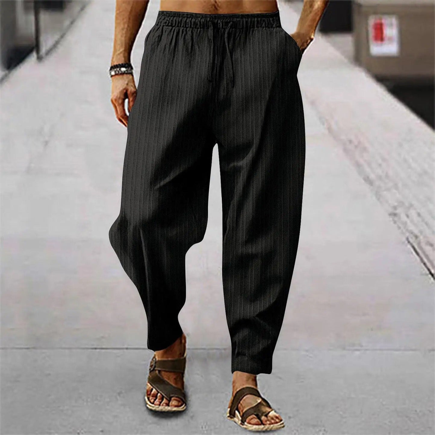 Thierry | Pantalon confortable en coton et lin pour hommes - Image 2