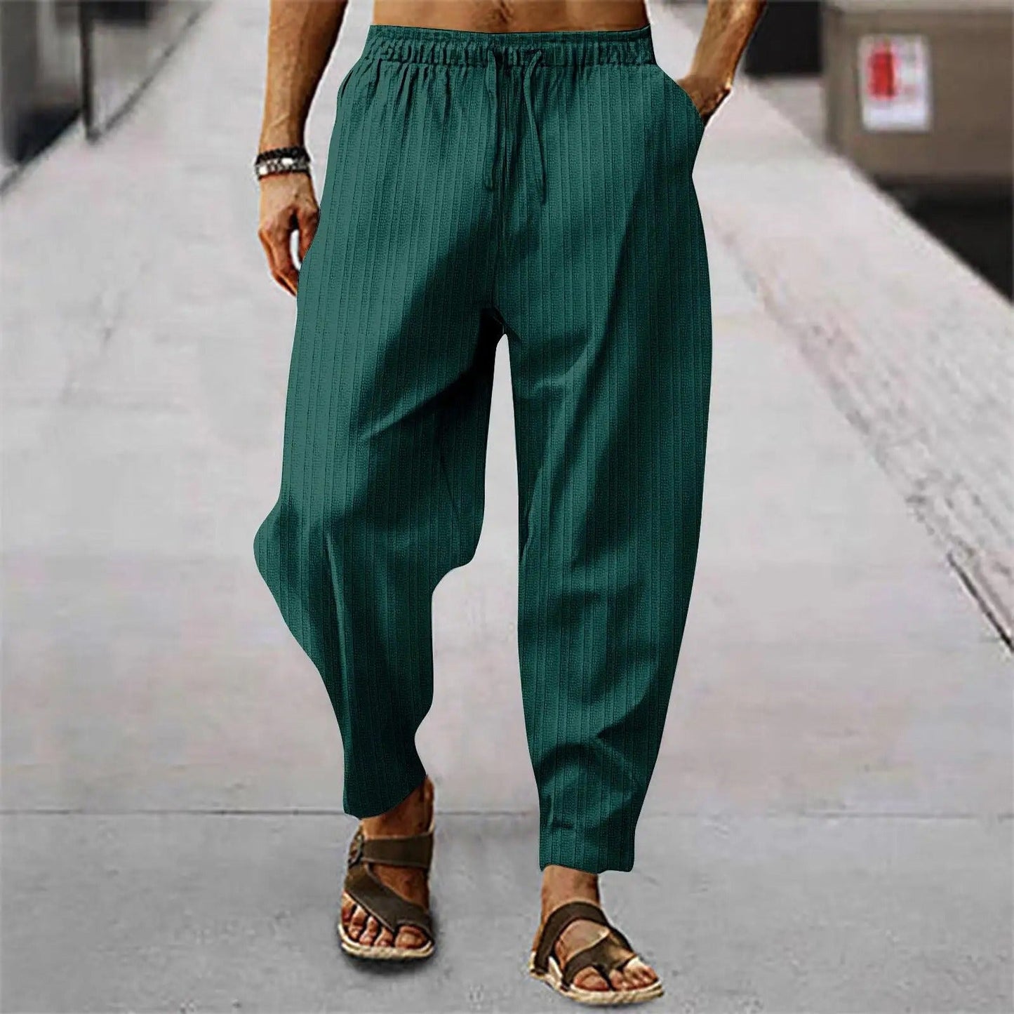 Thierry | Pantalon confortable en coton et lin pour hommes - Image 4
