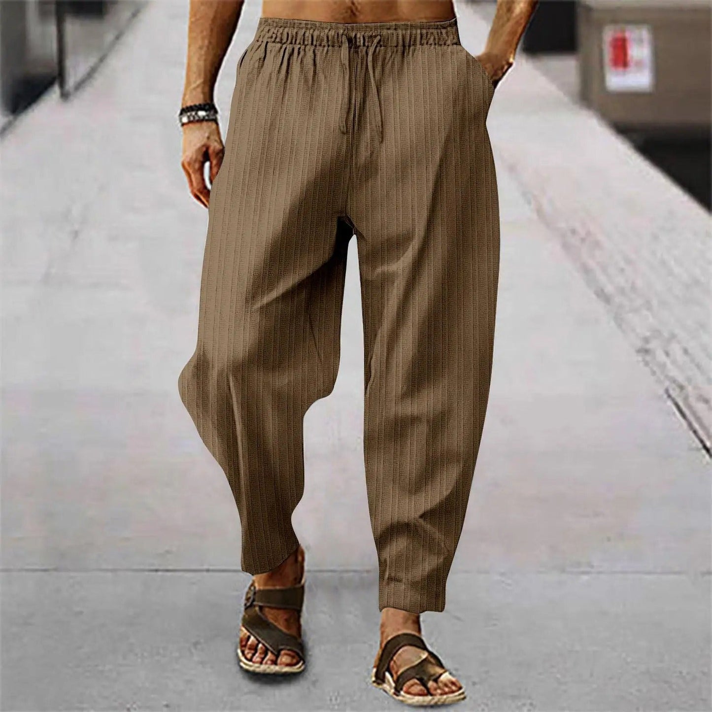 Thierry | Pantalon confortable en coton et lin pour hommes - Image 6