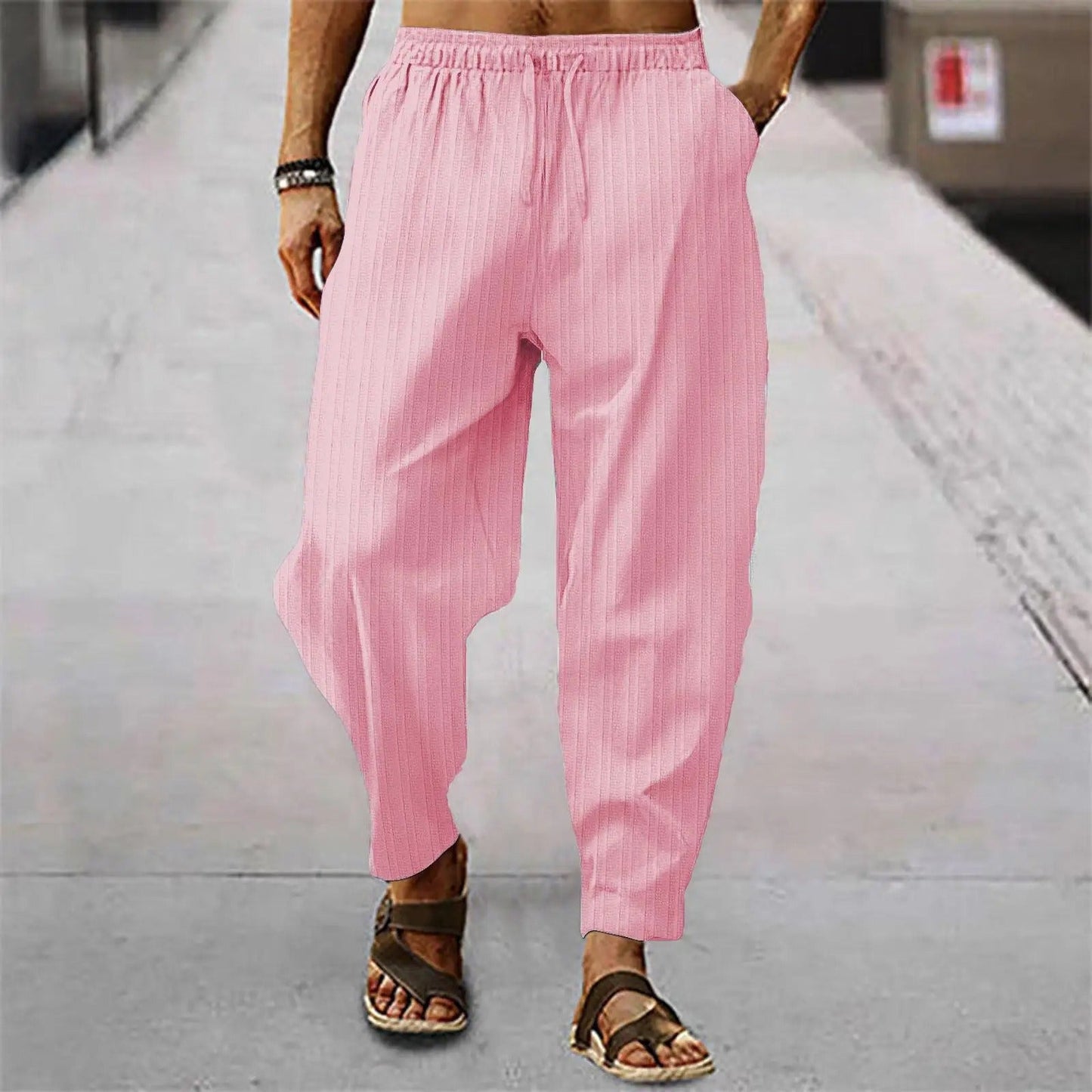 Thierry | Pantalon confortable en coton et lin pour hommes - Image 8