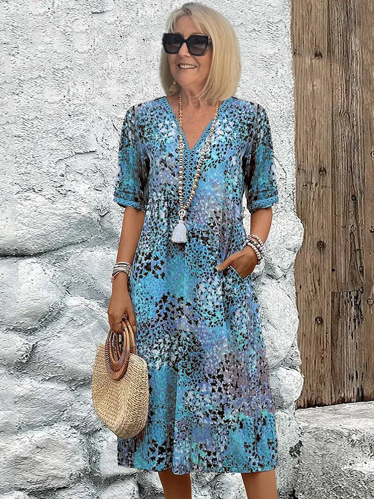 Harper | Robe midi à fleurs élégantes - Image 3