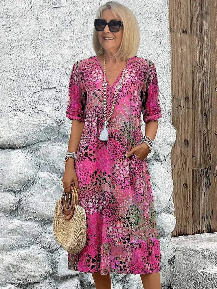 Harper | Robe midi à fleurs élégantes - Image 4