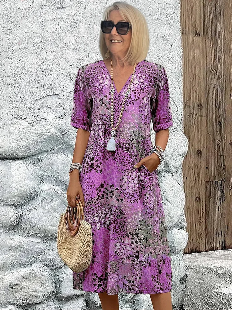 Harper | Robe midi à fleurs élégantes - Image 5