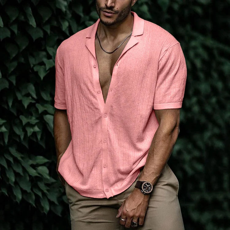 Lambert | Chemise d'été en lin pour hommes avec fermeture à boutons - Image 7
