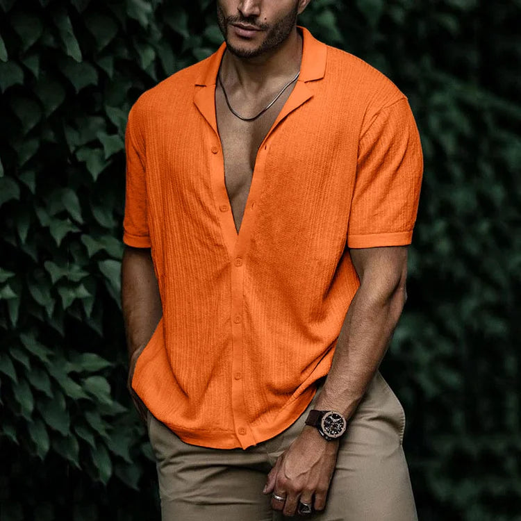 Lambert | Chemise d'été en lin pour hommes avec fermeture à boutons - Image 5