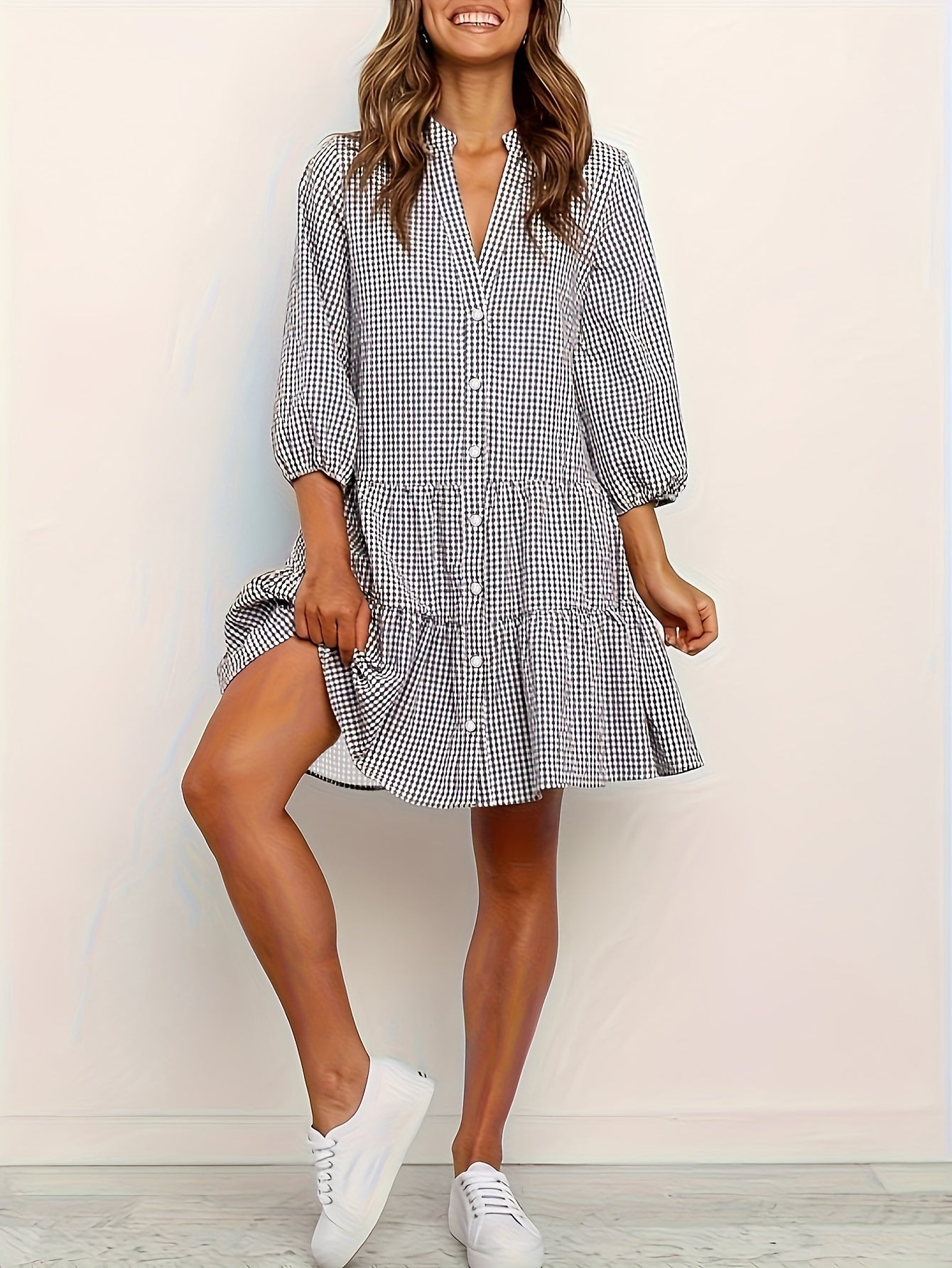 Catherine | Playful Rose - Robe à rayures - Image 2