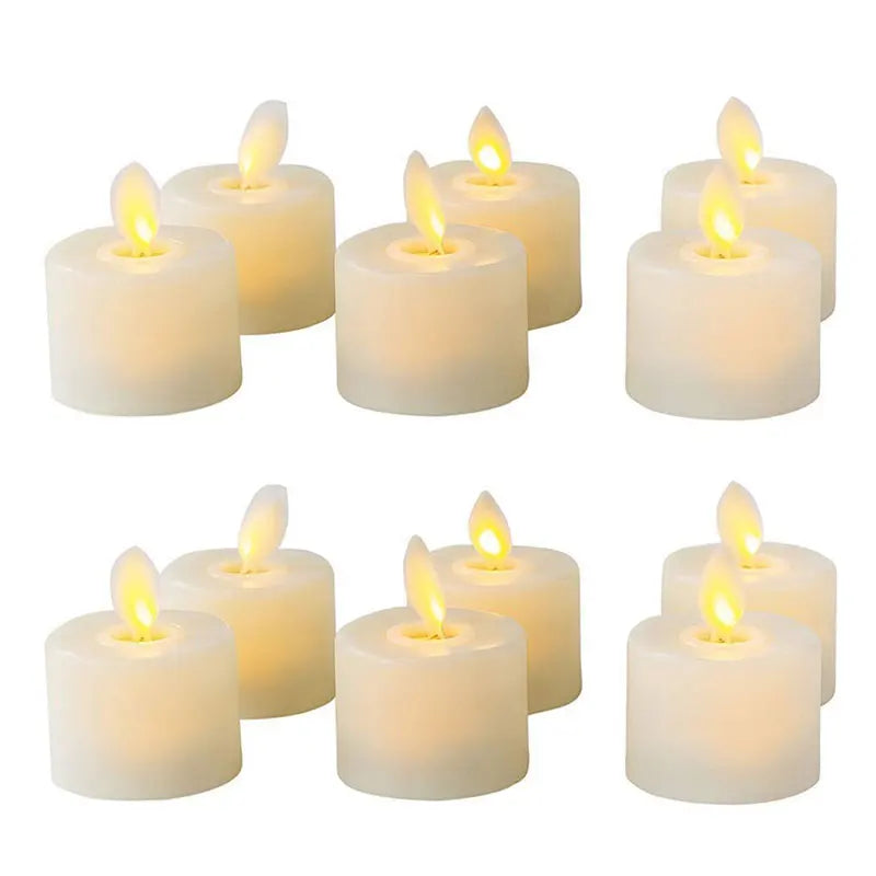 Flameless LED Tealight Stearinlys med Realistisk Bevægelse af Flamme til Atmosfærisk Dekoration