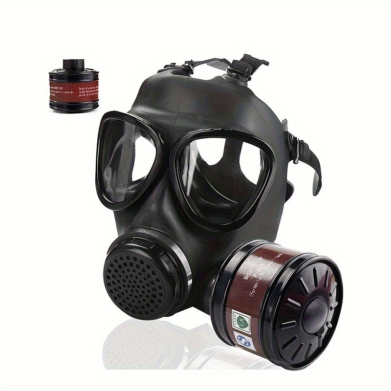 Fuldt Ansigt Gasmaske med 40 mm Kulfilter – Taktisk Beskyttelse Mod Kemiske Farer