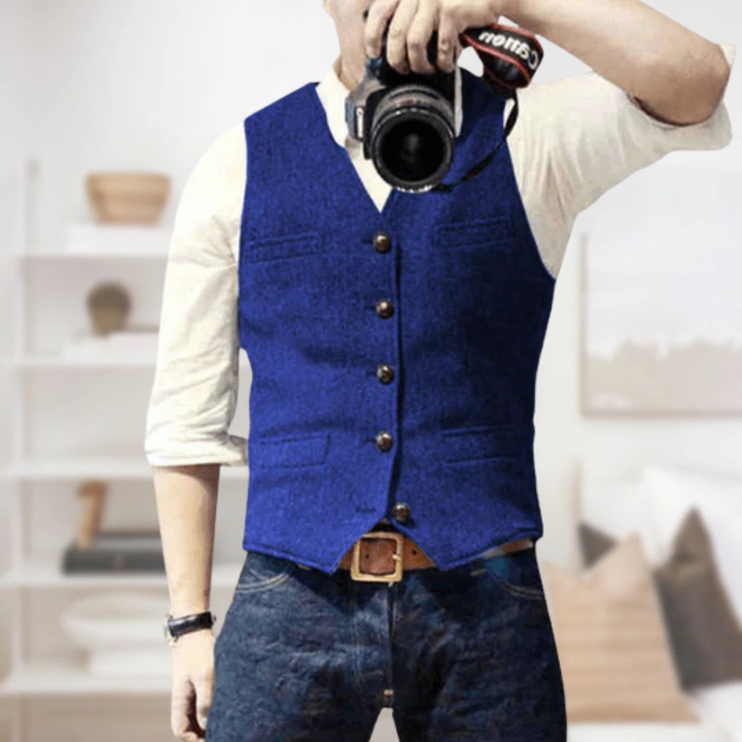 Grégory | Gilet Boutonné Ajusté pour Homme - Image 8
