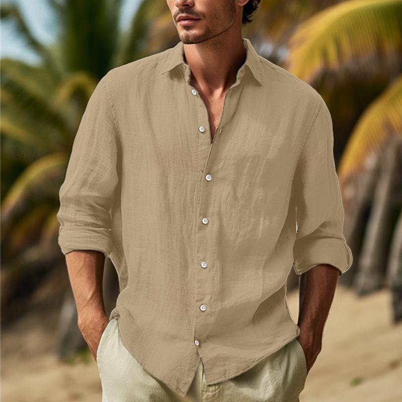 Bilal | Chemise à manches longues en lin pour hommes - Image 8